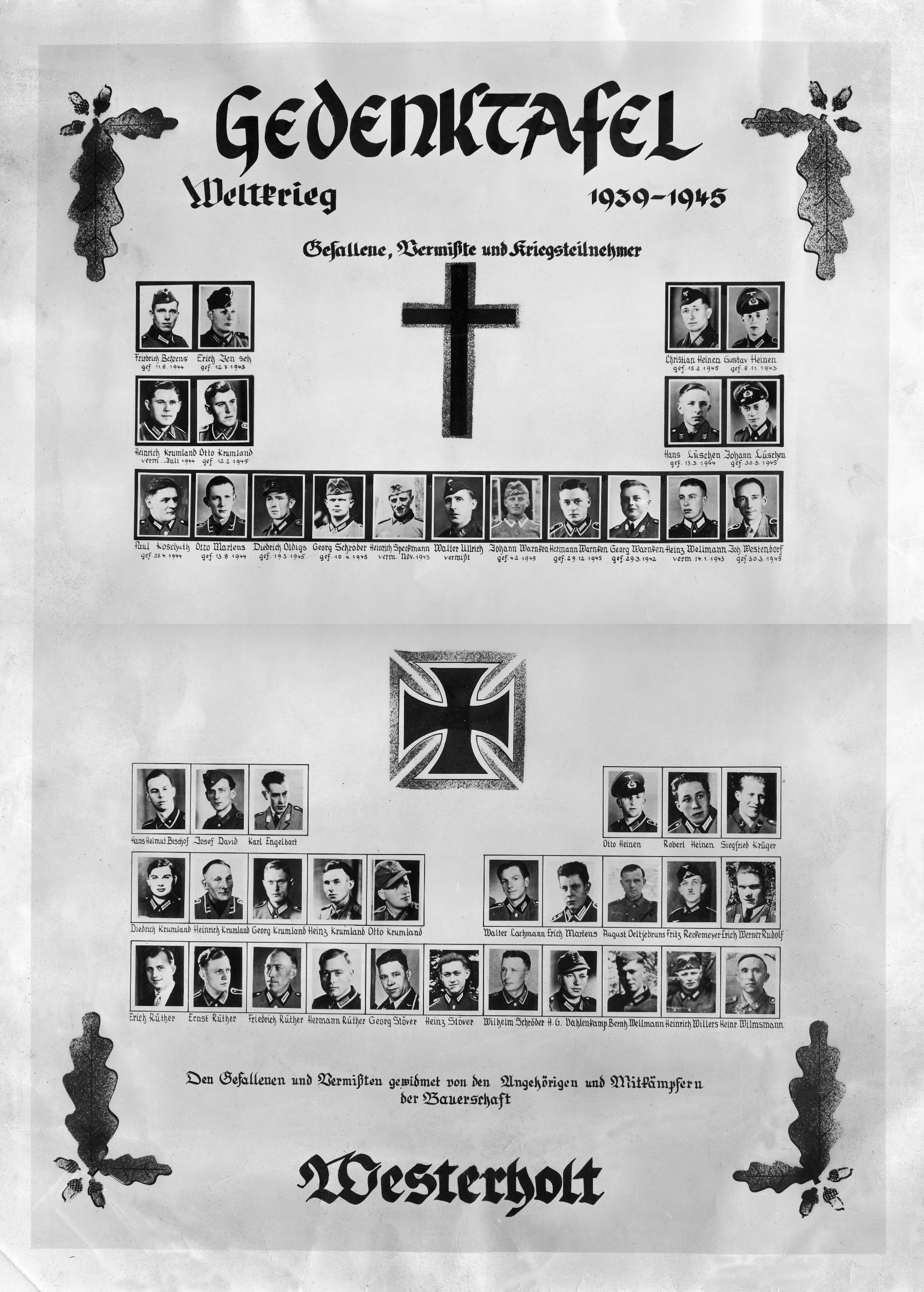 Gedenkblatt Westerholt